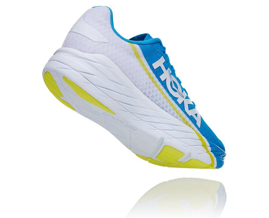 Hoka One One ランニングシューズ レディース 白/青 - ロケットX - WY1604872